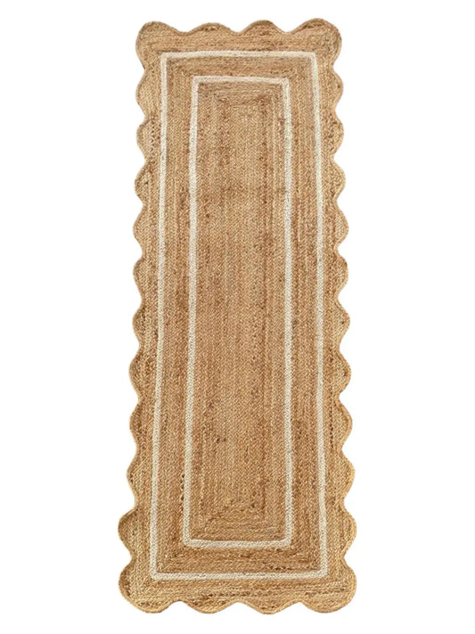 Wavy Jute with White Border - Milagro Collective