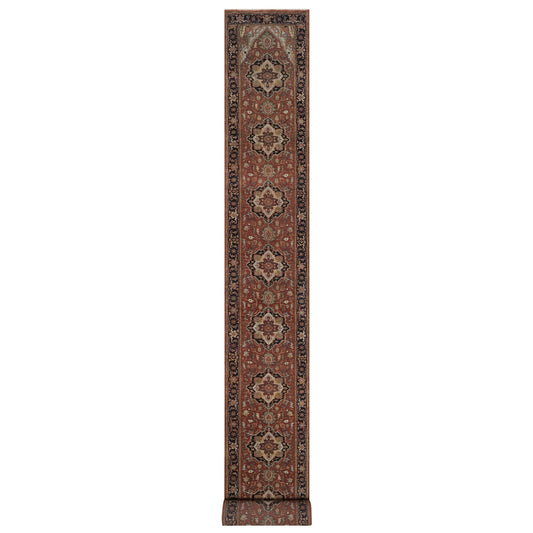 Abernathy antiqued Heriz runner, full view