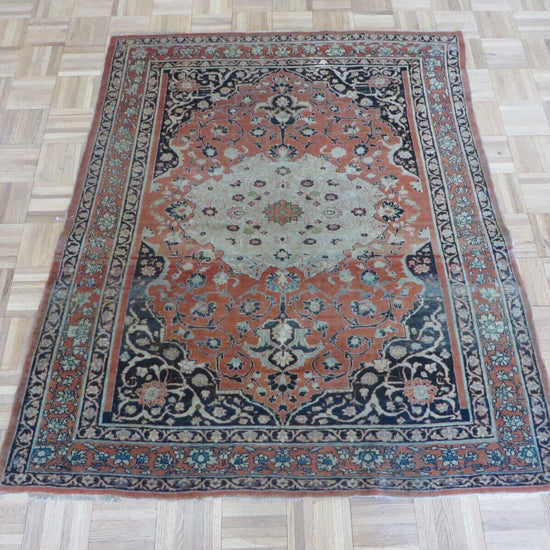 Ambrose vintage turkish tabriz-style rug, full view