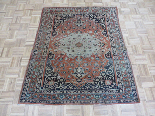 Ambrose vintage turkish tabriz-style rug, full view