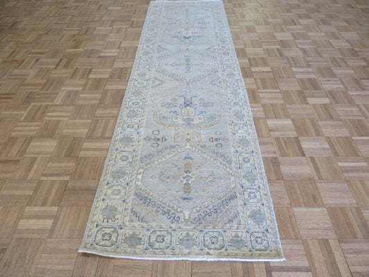 Ashcombe hand-knotted Peshawar runner — view 1