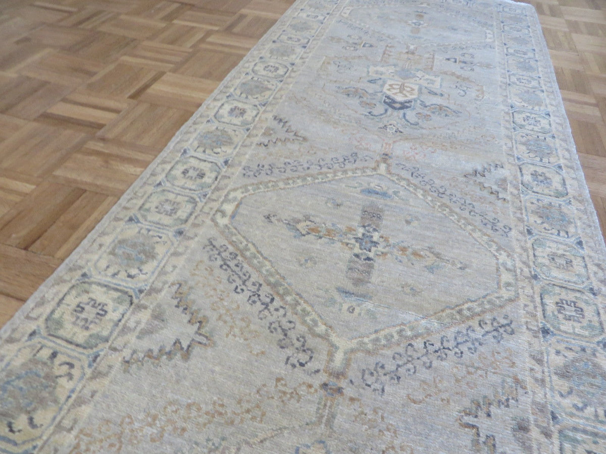 Ashcombe hand-knotted Peshawar runner — view 6