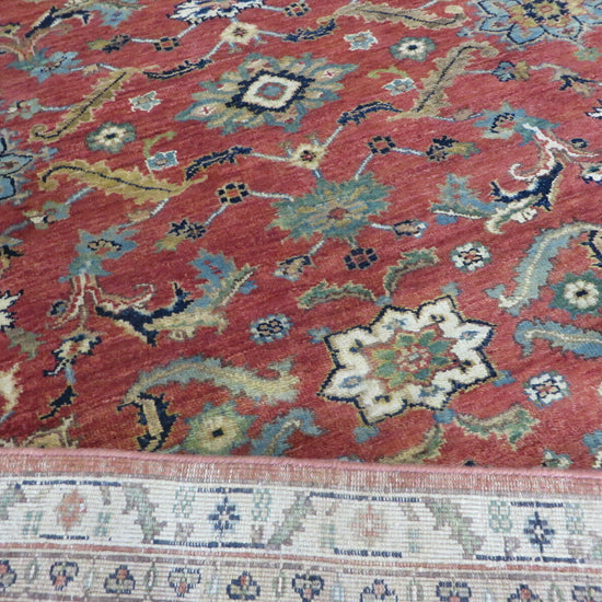 Calloway antiqued serapi heriz rug, detail view 12