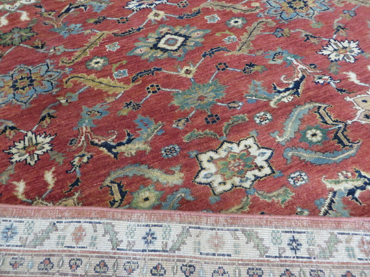 Calloway antiqued serapi heriz rug, detail view 12