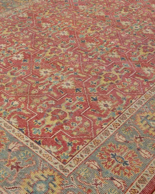 Cassian antiqued oushak rug, detail view 4
