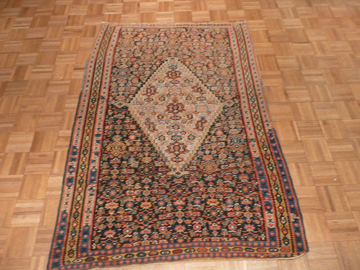 Cecily vintage persian wool rug, full view
