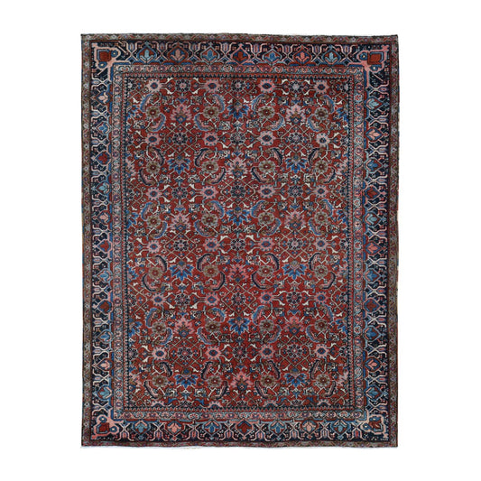 Constance vintage persian heriz rug, full view