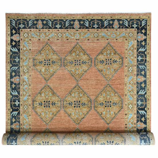 Dashiell anatolian-inspired geometric rug, full rug view