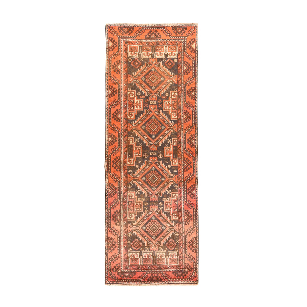 Endicott vintage persian baluch runner, full view