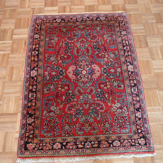 Fairfax vintage persian sarouk rug, full view