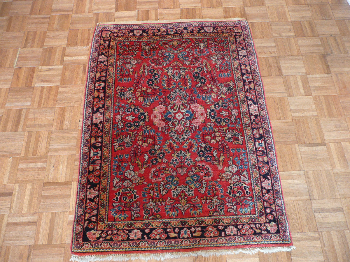 Fairfax vintage persian sarouk rug, full view
