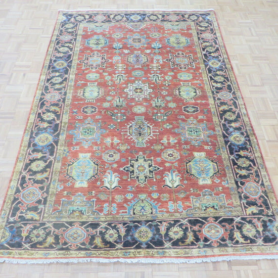 Isadora antiqued serapi heriz rug, full view