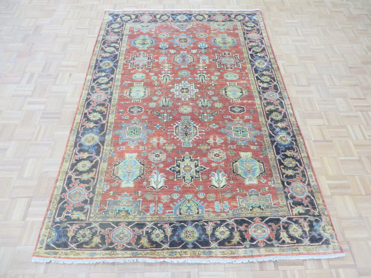 Isadora antiqued serapi heriz rug, full view