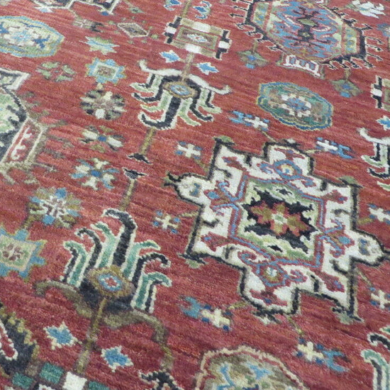 Isadora antiqued serapi heriz rug, detail view 4