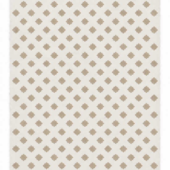 Marlowe Two Hues rug with small taupe scalloped motifs on white