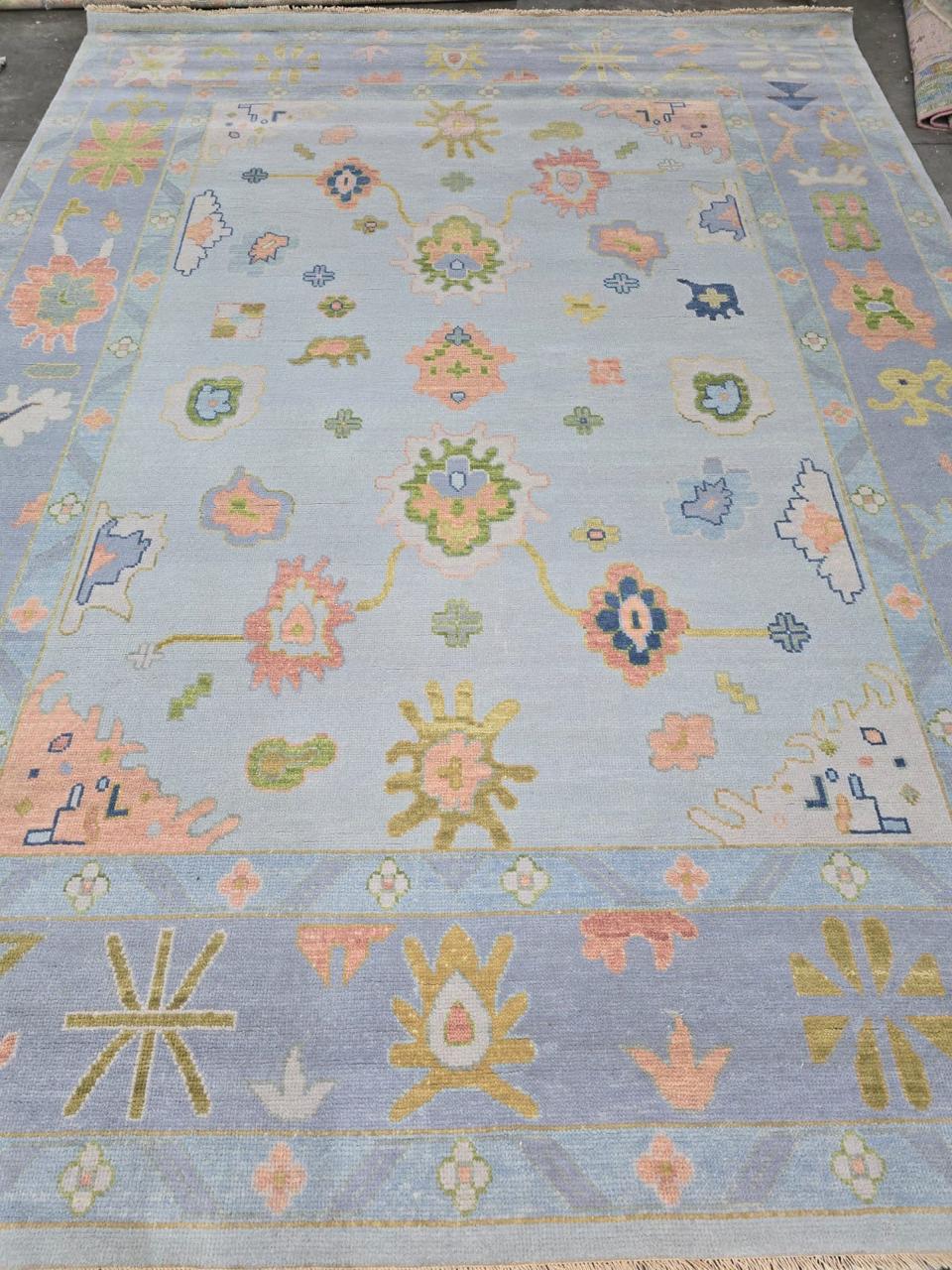 Milagro Flash Sale No. 048 — Pale blue with peach and green motifs
