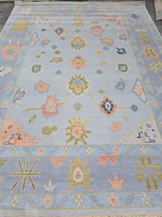 Milagro Flash Sale No. 048 — Pale blue with peach and green motifs