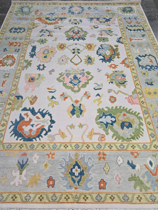 Milagro Flash Sale No. 052 — Ivory with colorful motifs and a gray border