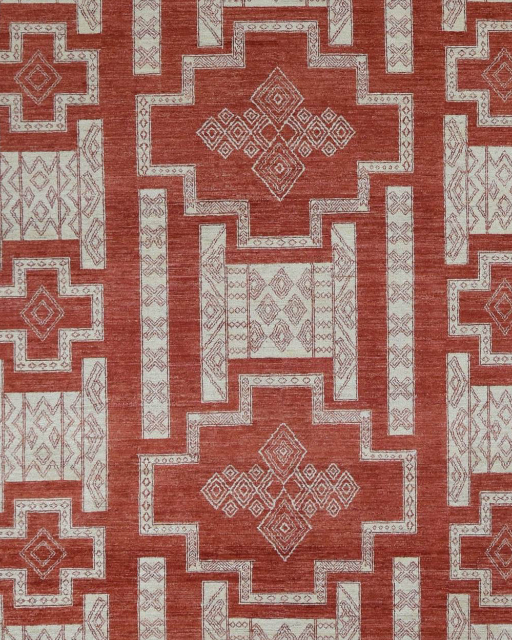 Rosamund geometric peshawar rug, full rug view