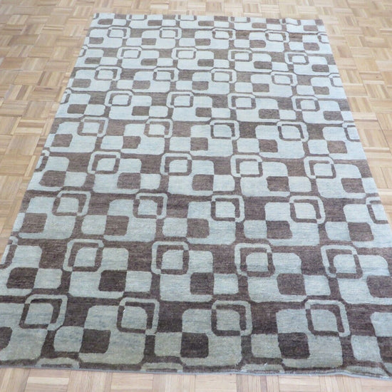 Thayer geometric wool rug, full rug view